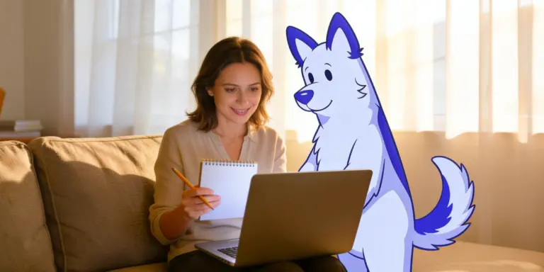 Persona revisando simulación de crédito hipotecario en pantalla